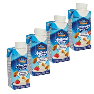 Kit Creme de Leite de Amêndoas Almond Breeze 200g 4 UNIDADES/ Sem lactose/ APLV