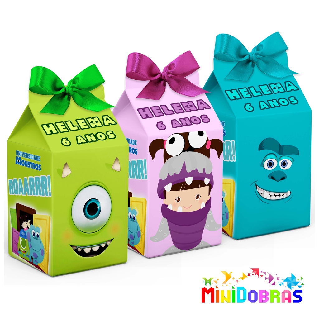 Caixa Milk Monstros SA (INFORMAR NOME E IDADE NO CHAT) em Oferta na Shopee