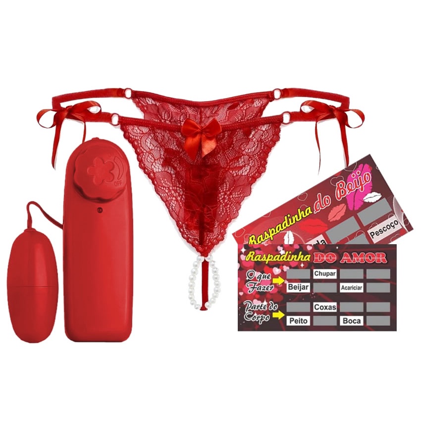 KIT PAIXÃO - Vibrador Feminino Bullet + Calcinha Tailandesa SEXY - SEX SHOP