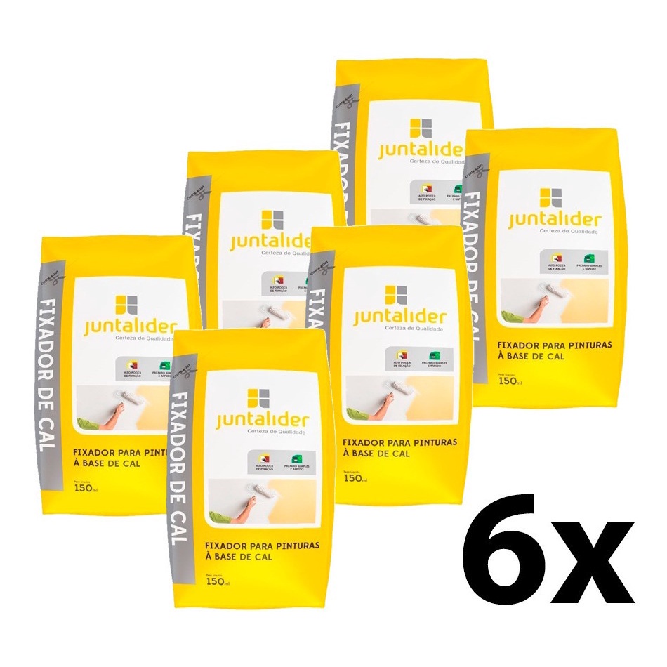Kit 6 Fixador De Cal 150ml Juntalider em Oferta na Shopee