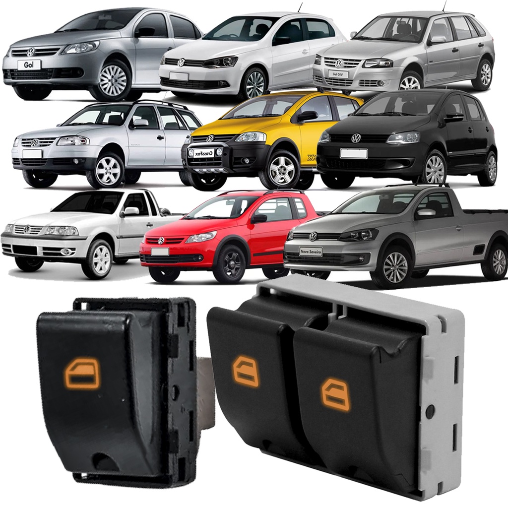Botão Interruptor Vidro Elétrico Simples / Duplo - Volkswagen em Oferta na Shopee