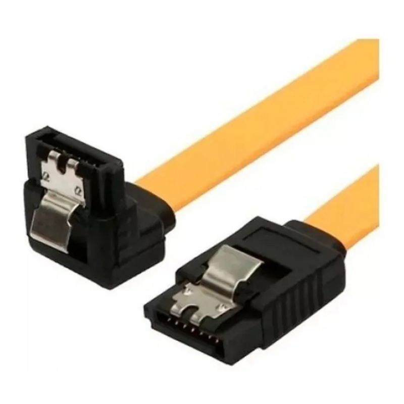 Cabo de Dados Sata   com Trava 40cm Amarelo Usado