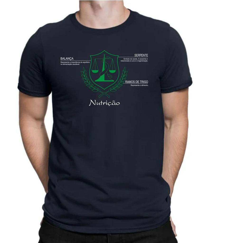 Camisa Camiseta Masculina Exclusivas para Estudantes de Nutrição Mostre seu Orgulho