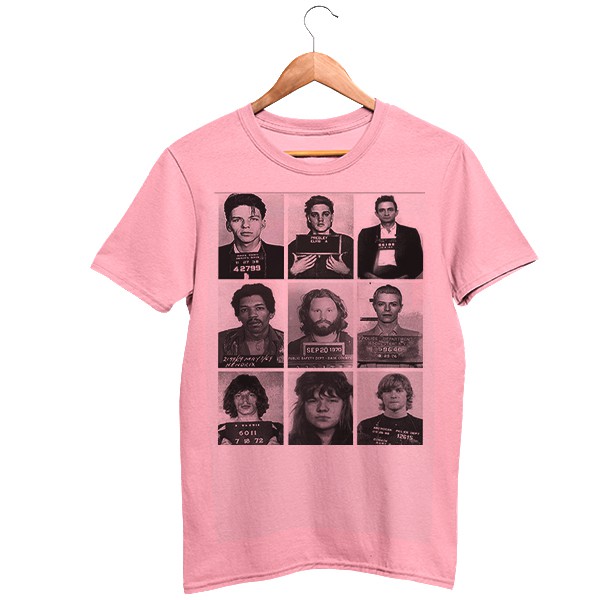 Camiseta Algodao Rockstar Subversao Hendrix Cash Bowie Jim Morrison Consulado Rock and Roll Bandas Banda Grunge Punk Camaleao Nervous Nvs
