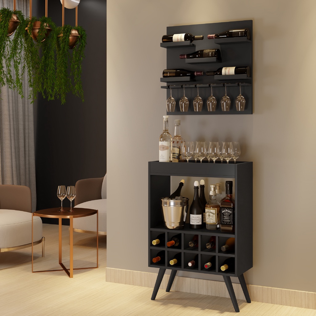 Aparador Bar Com Adega Parede Barzinho Decoração churrasco e sala 100% Mdf em Oferta na Shopee