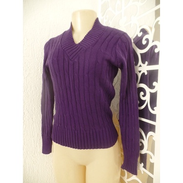 Blusa  manga longa Tricot frizado Roxa moda blogueira Inverno fashion