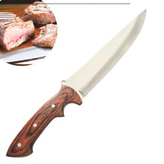 Faca Tatica Churrasco Full Tang Cabo Artesanal Madeira Empunhadura Dupla Com Bainha em Oferta na Shopee