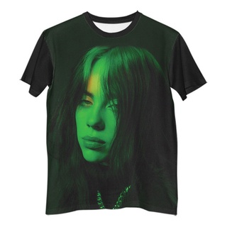 Br Camisa Camiseta Cantora Pop Billie Eilish Green G0904