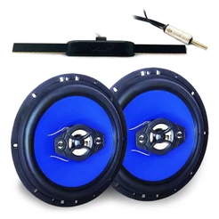 Par De Falantes Tsr Orion 6 Polegadas 110w Rms + Antena Som Automotivo