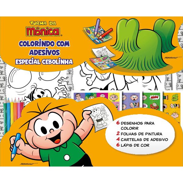 Cebolinha - Colorindo com Adesivos em Oferta na Shopee