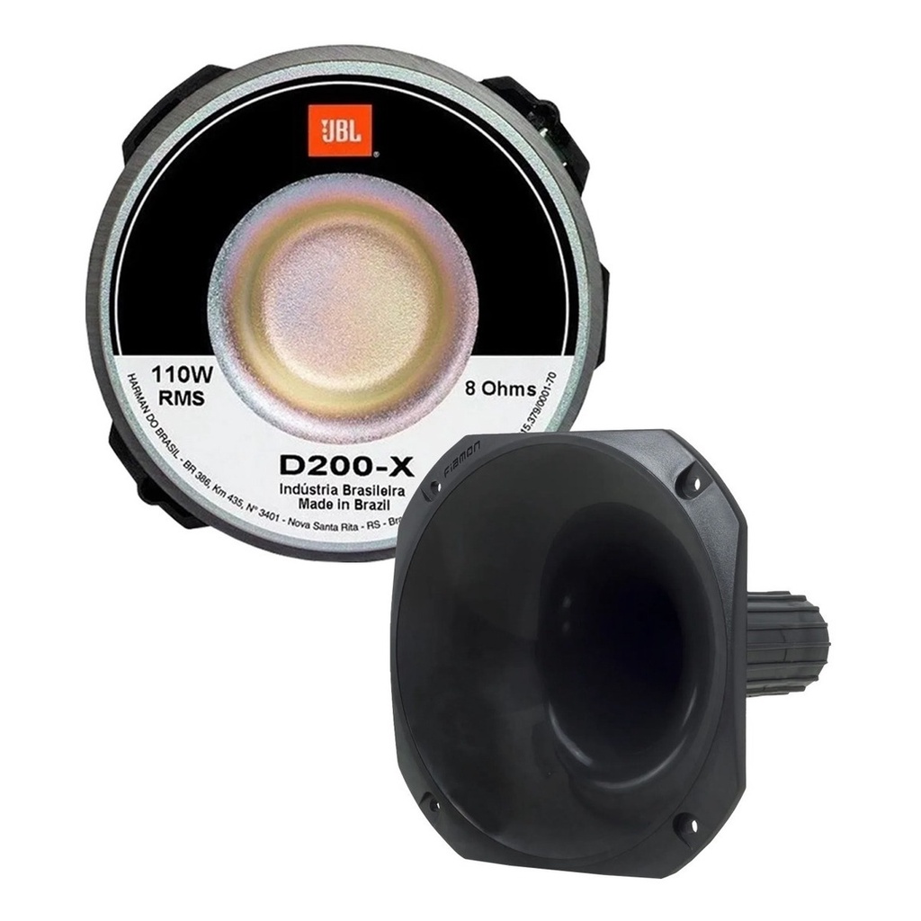 Kit Driver Jbl Selenium D200X 110 Watts Rms + Corneta Curta LC14-50 Preta - Spare Parts and Accessories for Vehicles