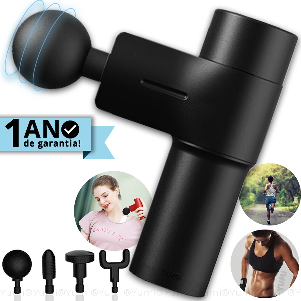 Mini Massageador Pistola Gun Muscular Forte + Garantia 1 Ano
