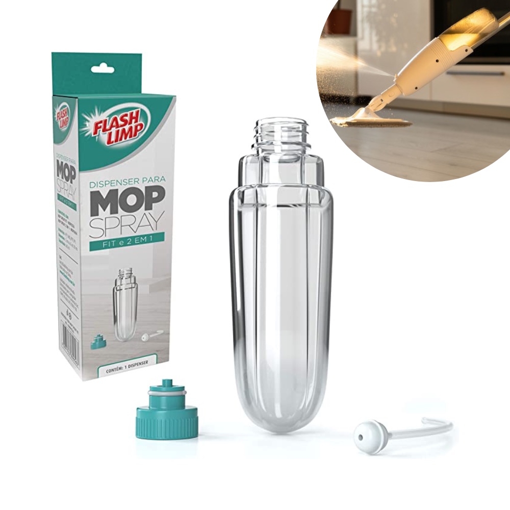 Refil Dispenser Para Mop Spray Reservatório Rodo Fit 2 Em 1 Flash Limp - Home & Living