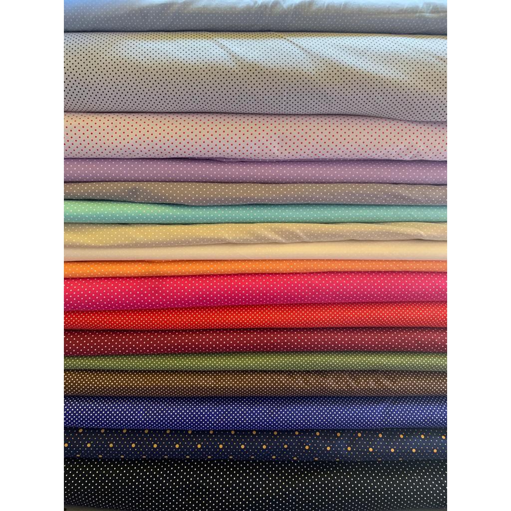 1 Metro Tecido Tricoline Poás Bolinhas P 100% Algodão 1,0mt X 1,5mt