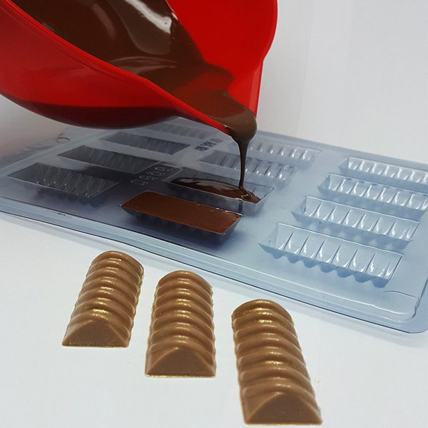 Forma Simples Bombom Detalhado13 (9590) - (A4) em Acetato BWB Para Doces de Chocolate e Confeitaria - Home & Living