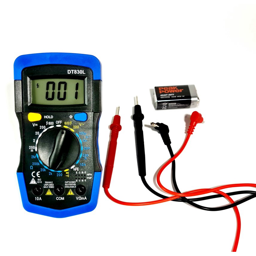Multimetro Digital Portatil Com Visor Digital Lcd Dt-830l Gc