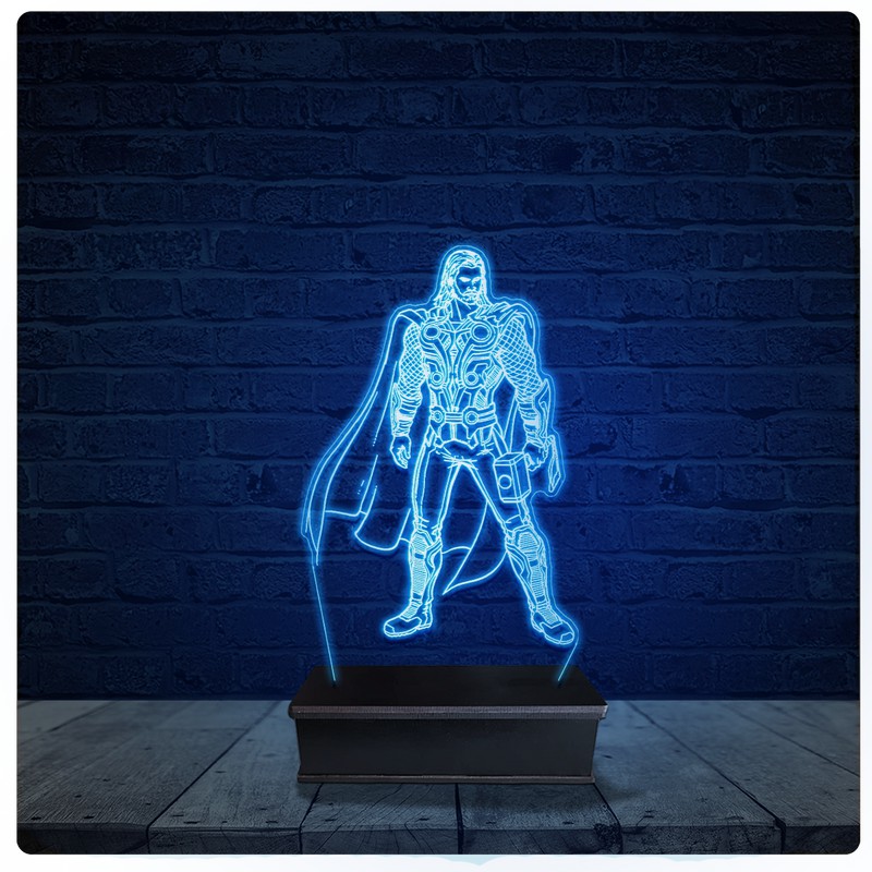Luminária Led Acrilico Abajur - Thor Vingadores Marvel 10