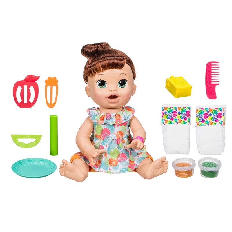 Boneca Baby Alive Comilona Morena Hasbro Shopee Brasil