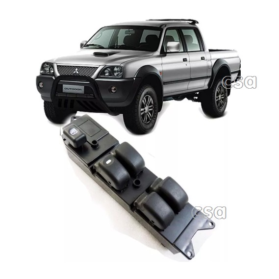 Botão Interruptor Comando Vidro Eletrico Dianteiro Esquerdo Motorista Mitsubish L200 Colt Lancer Pajero Outlander Lancer