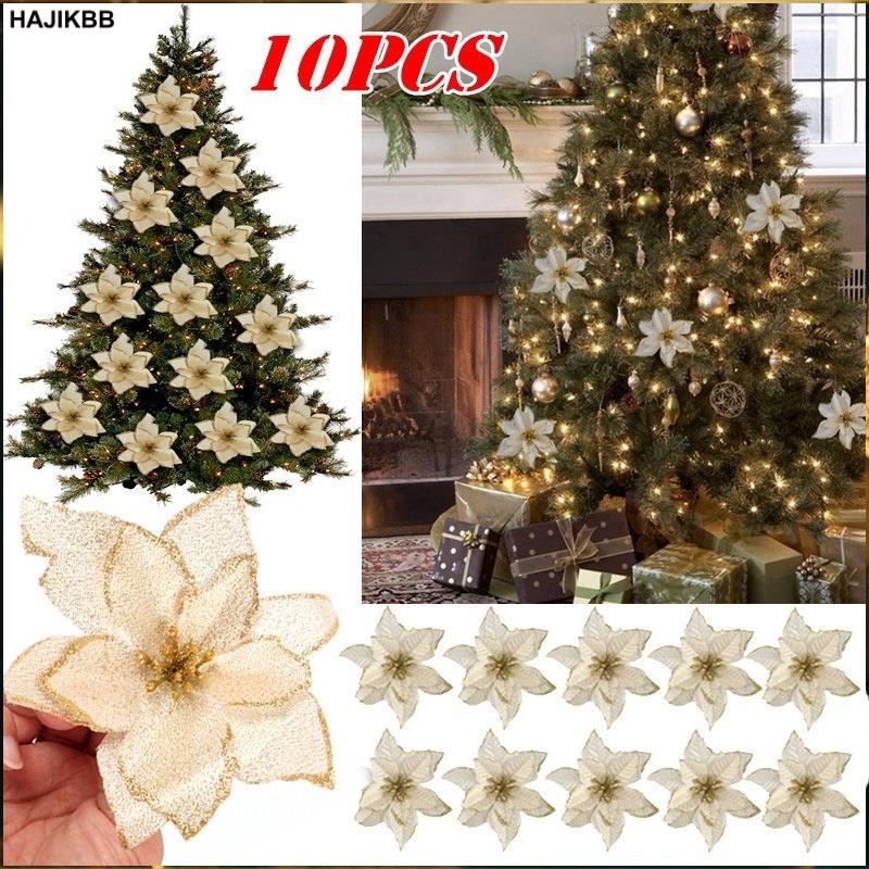 10pçs Flor Artificial Para Decoração De Árvore De Natal/natal decoração/decoraçao de natal/Decorações De Natal/enfeites de natal e decoração