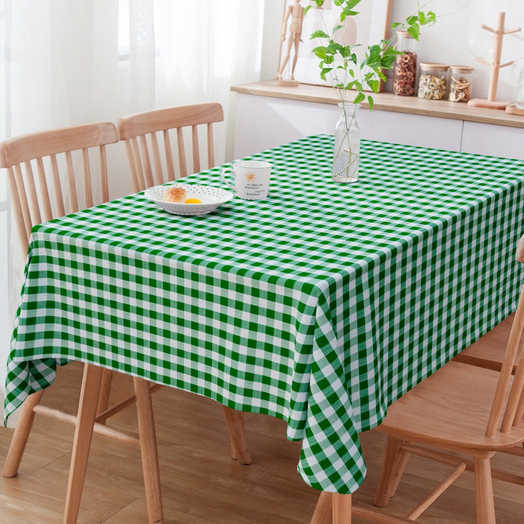 Toalha De Mesa Retangular Xadrez Verde 6 Lugares | Shopee Brasil