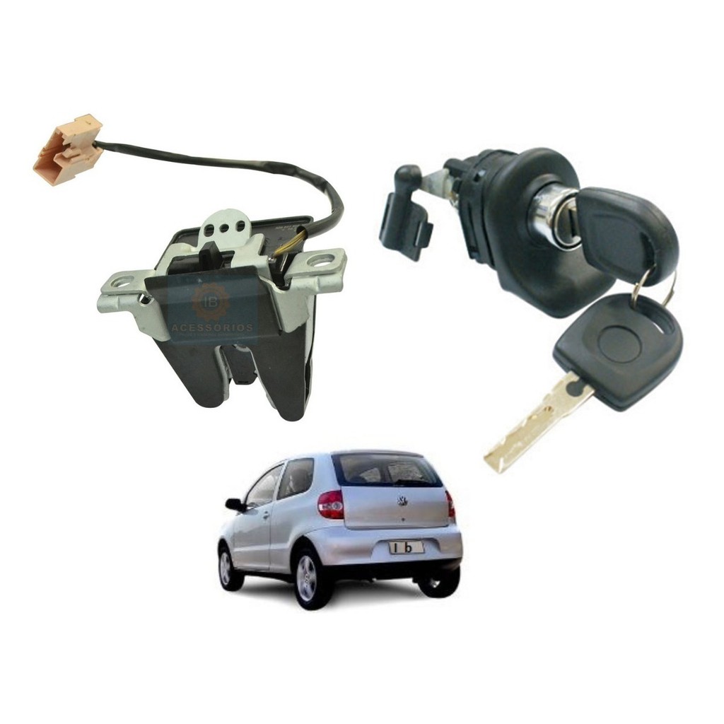 Kit Fechadura Elétrica Cilindro Porta Mala Spacefox 03 A 09 Automotivo