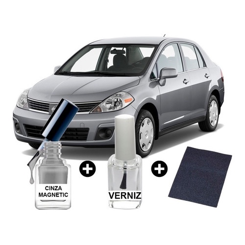 Tinta Tira Risco Automotiva Nissan Tiida Cinza Magnetic