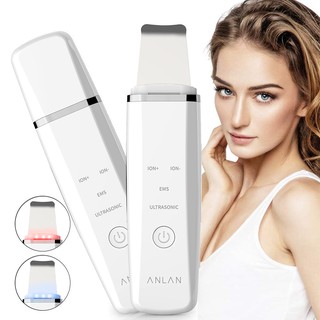 ANLAN Purificador De Pele Ultrassônica Vermelho / Azul / Cuidados Com A Luz / Removedor De Acne E Cravos