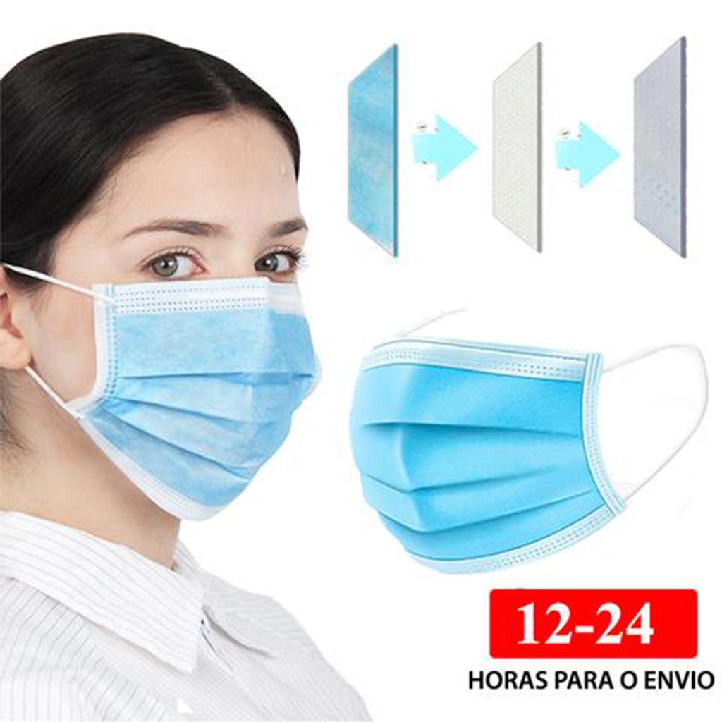 Máscara Descartável Life Protect 50 Unidades Caixa Lacrada Tripla