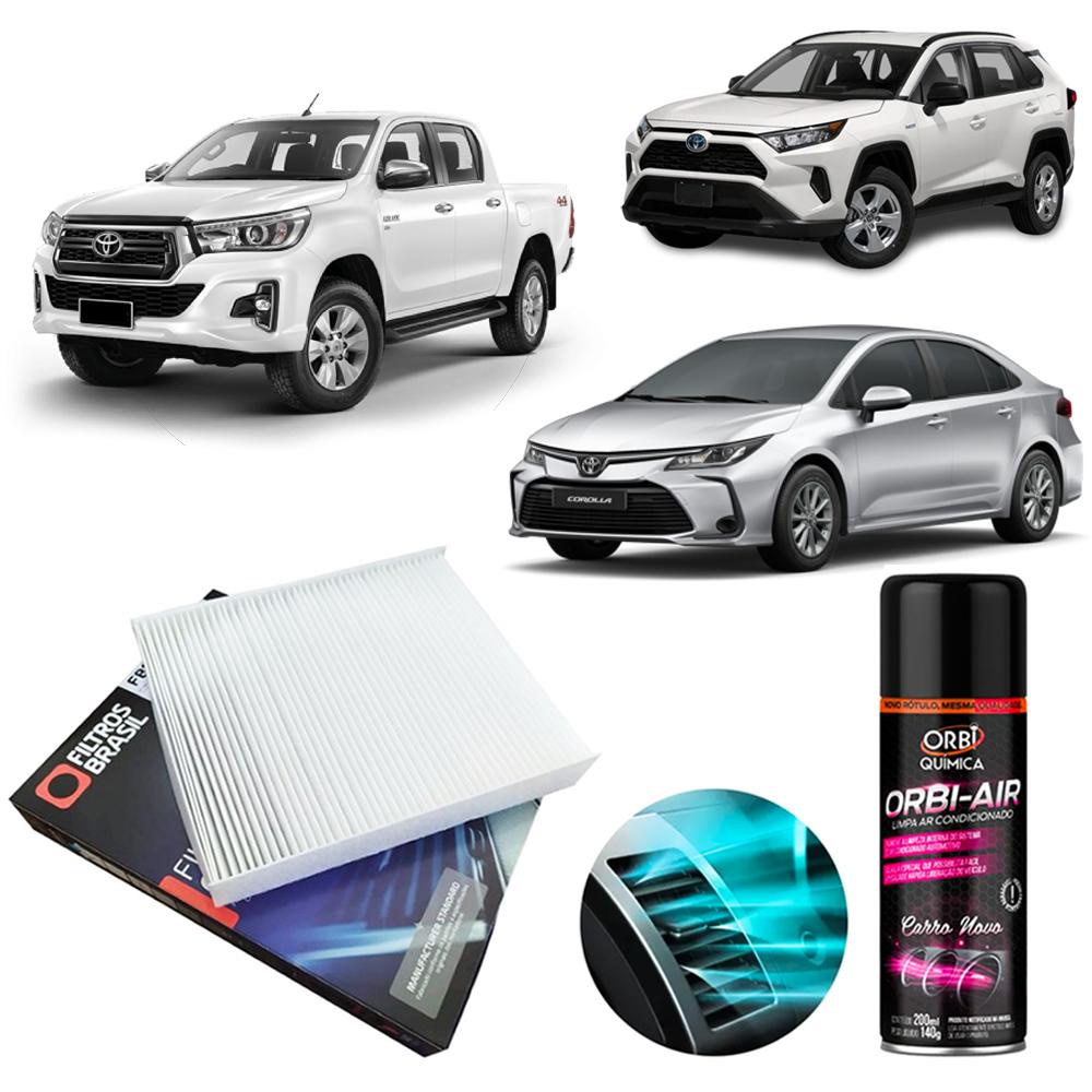 Filtro Cabine Ar Condicionado + Higienizador Hilux Corolla
