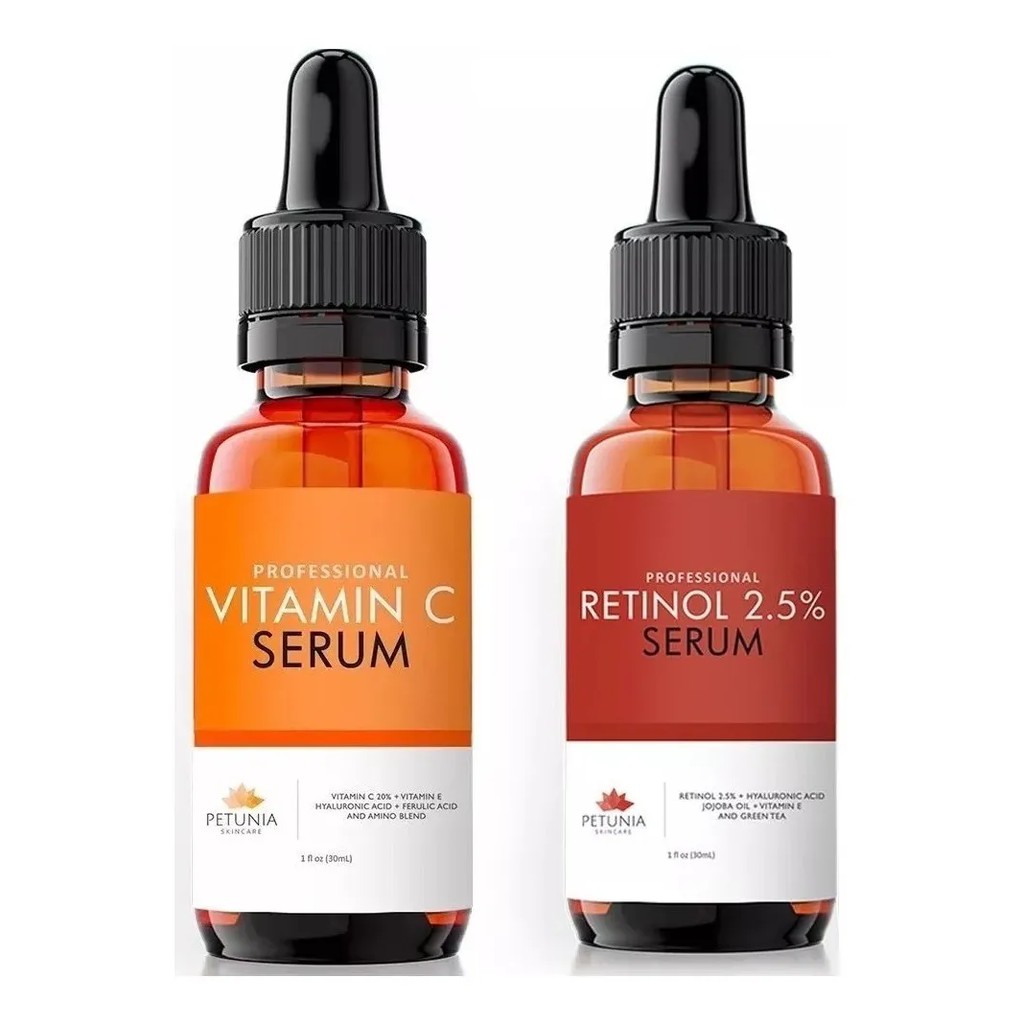 Kit 2 - Retinol + Vitamina C Pós microagulhamento-dermapen-dermaroller-bbglow