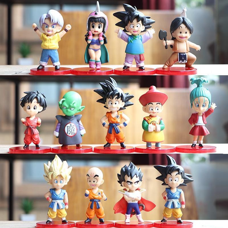 Bonecos dragon ball Z Action Figures Boneco Goku Gohan Vegeta Bulma  Kuririn colecionáveis Miniatura