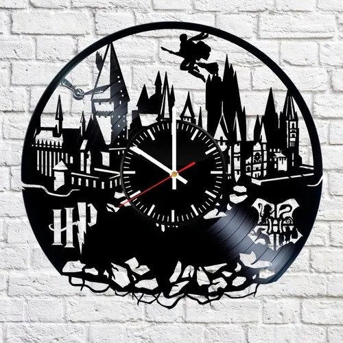 Harry Potter 06 - Relógio Disco De Vinil Decoração
