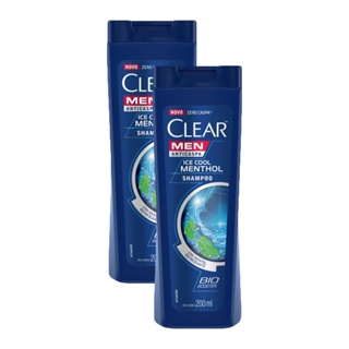 Kit 2 Shampoos Clear Men Anticaspa Ice Cool Menthol 200ml em Oferta na Shopee