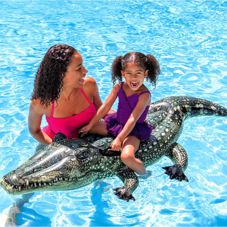 Kid Child Pool Float PVC Personality Crocodile Inflatable Riding Float ...