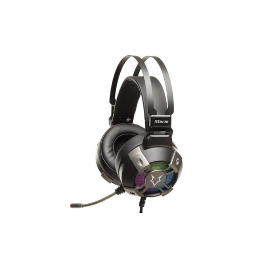 Headset Gamer Husky Gaming Storm, Preto, USB, Som Surrond 7.1 com placa de som, Drivers 50mm, Rainbow