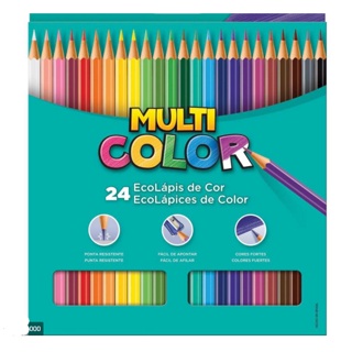 Lapis De Cor Escolar Prossional  Multicolor De 12- 24 -36 Cores Material Escolar Pintura Cores Viva em Oferta na Shopee