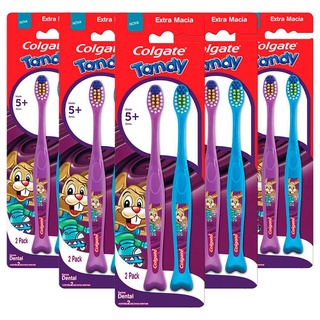 Kit 5 Escova Dental Colgate Tandy 2 Unidades