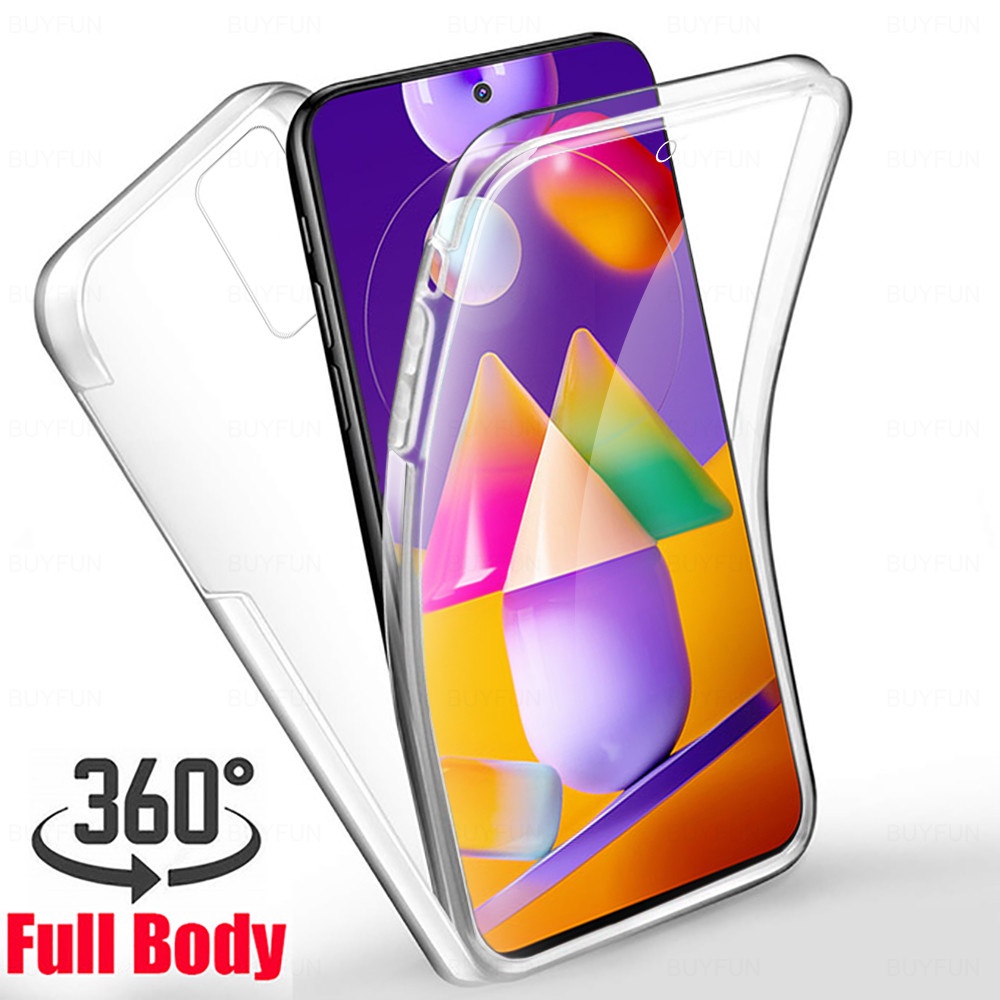 Samsung A12 A22 A32 A42 A72 A52 A51 A71 A13 A23 A33 A53 360 Inteiro Silicone TPU Computador Transparente Antichoque Capa
