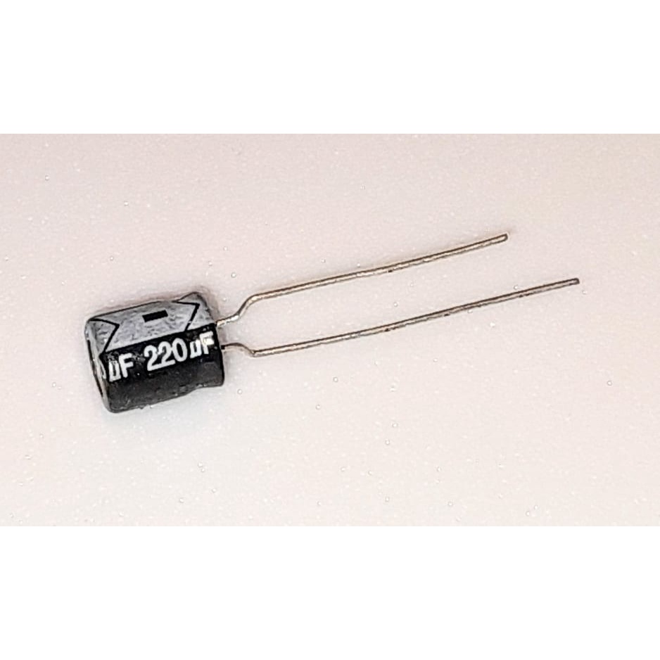 Capacitor 220uf/10v JACKCON 105° 6x7MM 10v 220UF kIT C/5 Peças