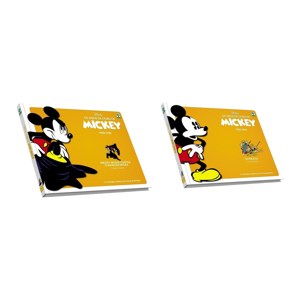 Kit HQ Anos de Ouro de Mickey: Contra o Mancha Negra & Os Piratas Walt Disney Colecionador Capa Dura