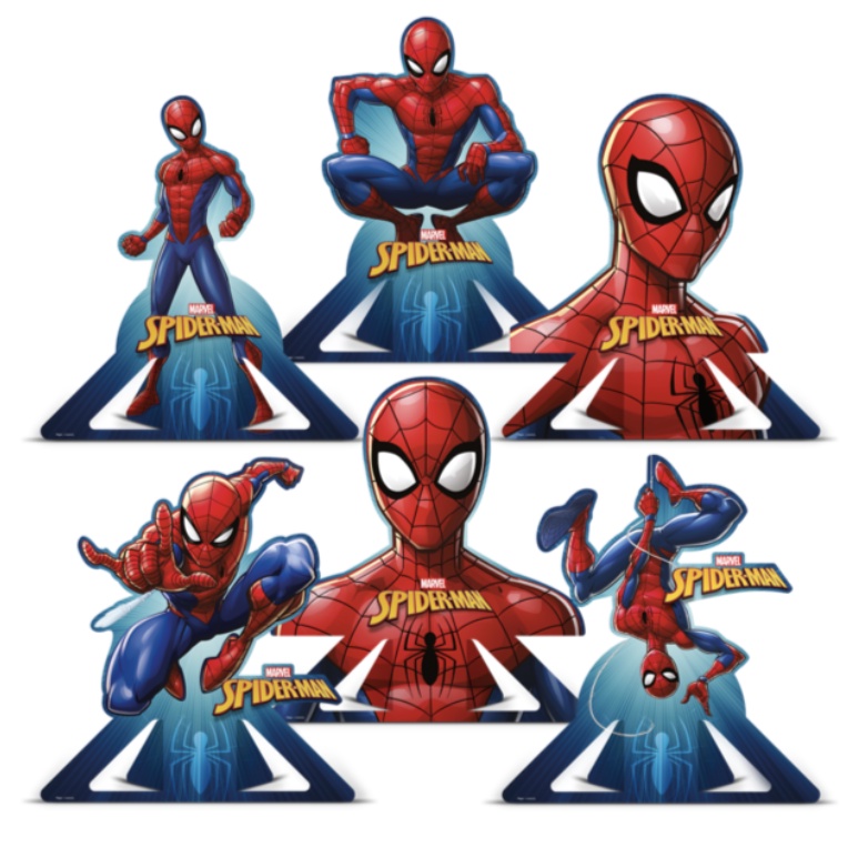 Decoração de mesa Festa Spider Man Homem Aranha 6 uni Regina Festas - Inspire sua Festa Loja