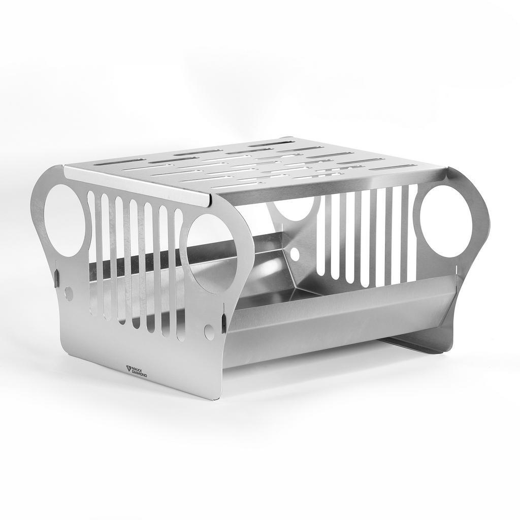 Churrasqueira Inox 36x35Cm-Camping- Trilhas e Aventuras Jeep