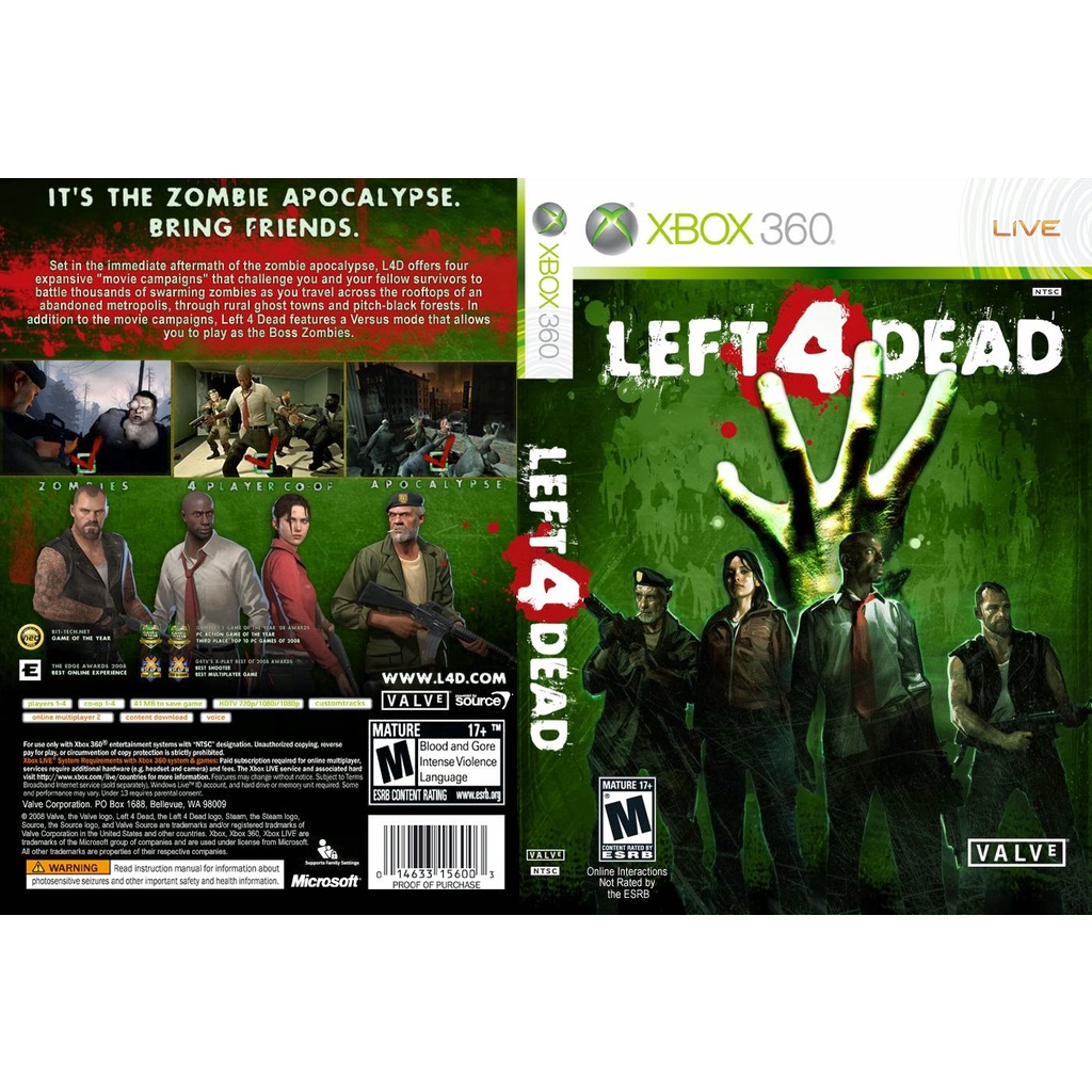 Left 4 Dead [ Xbox 360 LT 3..0 ou RGH 3.0 ]