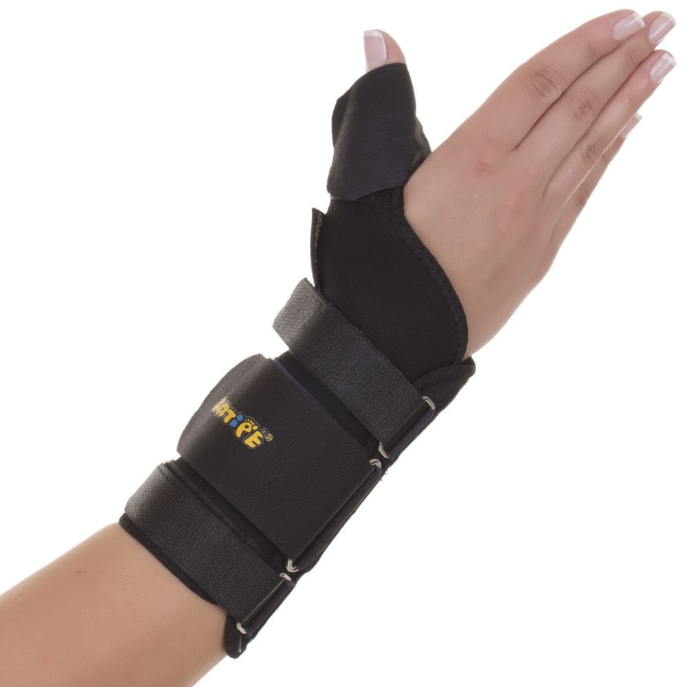Órtese Com Tala Para Punho E Polegar Em Neoprene Preto em Oferta na Shopee