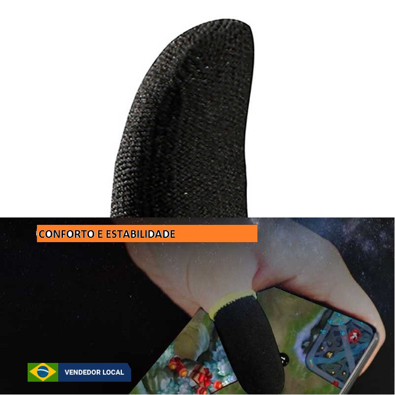 KIT 20 UNIDADES DE LUVAS DE DEDOS ANTI SUOR PARA GAMES FREE FIRE - PUBG Mobile