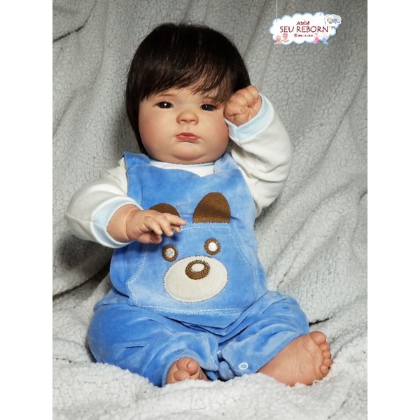 Bebe Reborn Girafinha Silicone-Doll 48cm - Escorrega o Preço