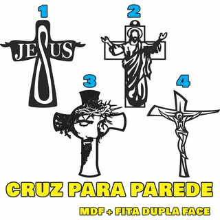 Cruz Jesus detalhada em MDF 3mm Premium escolha seu modelo favorito para Parede Decoração Sala Quarto Cozinha Igreja Escritório