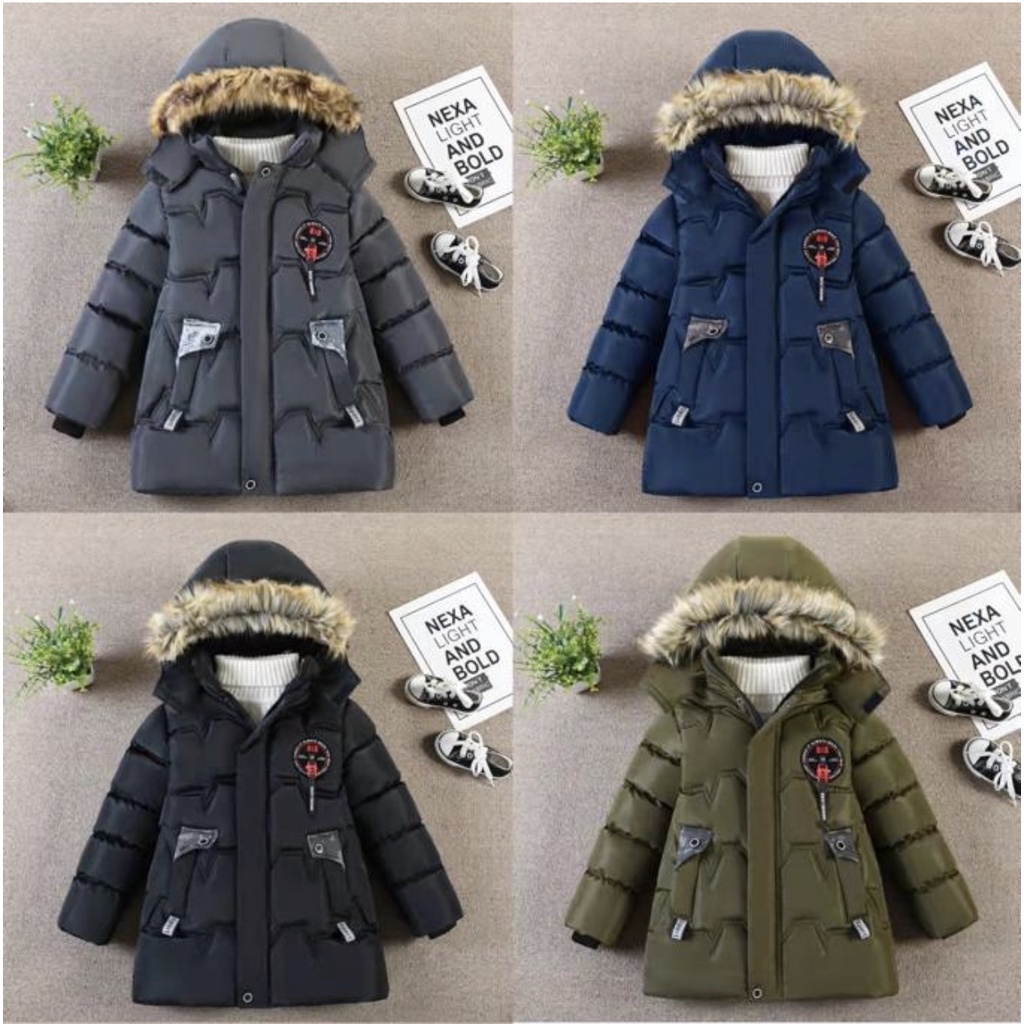 Casaco Sobretudo Bobojaco Peluciada C Capuz Pelos INFANTIL - Entrega Imediato  Parka Look Piramide