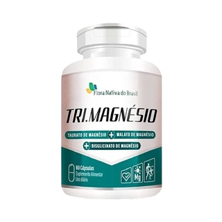 2x Tri Magnésio - Quelato + Taurato + Malato De Magnésio 60 Cápsulas 500mg